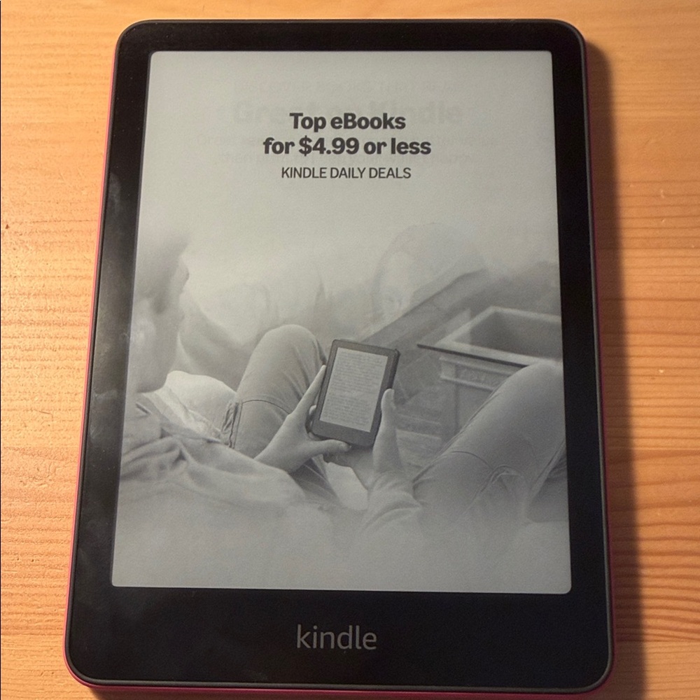 Kindle with pink back  E-Reader